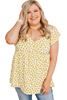 Picture of PLUS SIZE FLORAL BABYDOLL TOP